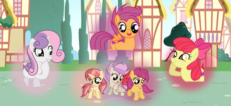 Size: 3565x1635 | Tagged: safe, artist:galaxyswirlsyt, derpibooru import, apple bloom, scootaloo, sweetie belle, oc, oc:apple denki, oc:fries, oc:strawberlly, earth pony, pegasus, pony, unicorn, base used, cutie mark crusaders, cutiespark, female, filly, freckles, generation xerox, image, large wings, offspring, older, older apple bloom, older cmc, older scootaloo, older sweetie belle, parent:apple bloom, parent:button mash, parent:rumble, parent:scootaloo, parent:sweetie belle, parent:tender taps, parents:rumbloo, parents:sweetiemash, parents:tenderbloom, png, wings