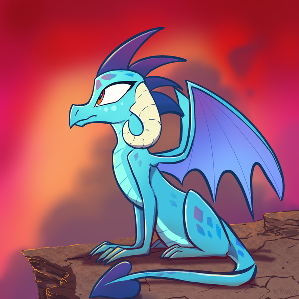 Size: 2048x2048 | Tagged: safe, artist:pfeffaroo, derpibooru import, princess ember, dragon, image, png, solo