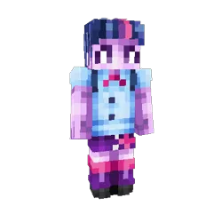 Size: 400x400 | Tagged: safe, artist:dreamcritting, derpibooru import, twilight sparkle, equestria girls, image, minecraft, minecraft skin, png