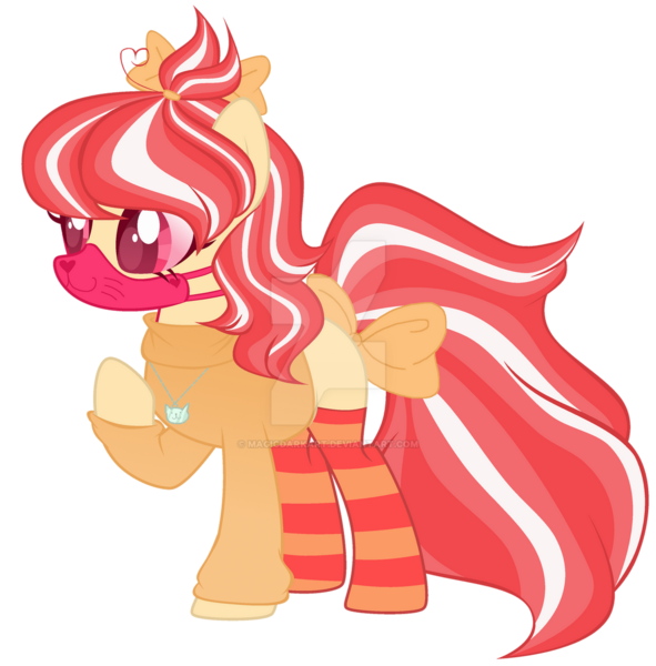 Size: 1280x1299 | Tagged: safe, artist:magicdarkart, derpibooru import, oc, earth pony, pony, clothes, female, image, mare, png, simple background, socks, solo, striped socks, sweater, transparent background