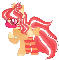 Size: 1280x1299 | Tagged: safe, artist:magicdarkart, derpibooru import, oc, earth pony, pony, clothes, female, image, mare, png, simple background, socks, solo, striped socks, sweater, transparent background