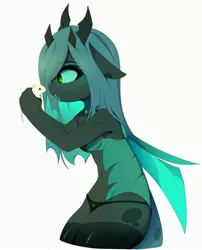 Size: 3030x3749 | Tagged: suggestive, artist:magnaluna, derpibooru import, queen chrysalis, anthro, changeling, changeling queen, mouse, breasts, clothes, female, image, jpeg, open mouth, panties, socks, stockings, thigh highs, underwear