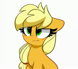Size: 4096x3642 | Tagged: safe, artist:kittyrosie, derpibooru import, applejack, earth pony, pony, blushing, cute, female, floppy ears, image, jackabetes, jpeg, mare, missing accessory, missing hat, silly, silly pony, solo, who's a silly pony