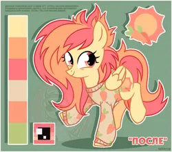 Size: 1280x1125 | Tagged: safe, artist:petruse4ka, derpibooru import, oc, unofficial characters only, pegasus, pony, clothes, cyrillic, eyelashes, female, image, jpeg, mare, pegasus oc, reference sheet, russian, smiling, solo, wings