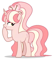 Size: 911x1017 | Tagged: safe, artist:maiii-san, derpibooru import, oc, oc:cherry bloom, pony, unicorn, female, horn, image, mare, png, raised hoof, simple background, smiling, solo, transparent background, unicorn oc