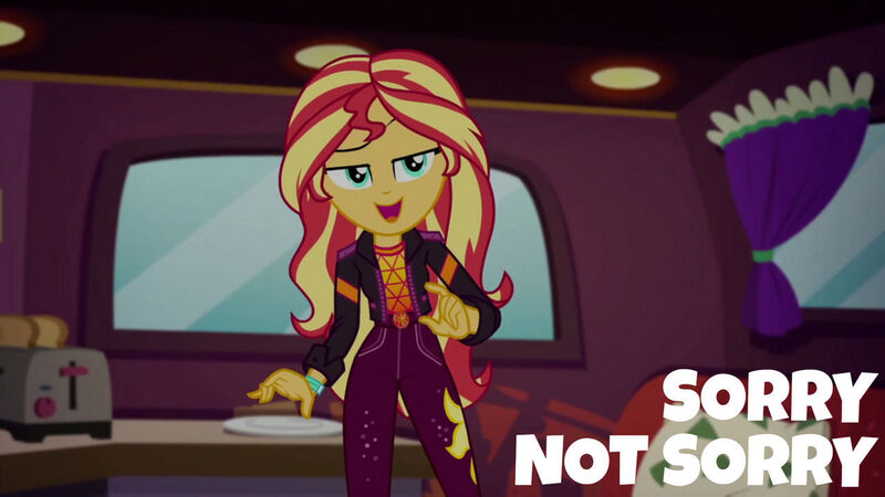 Size: 1280x720 | Tagged: safe, derpibooru import, edit, edited screencap, editor:quoterific, screencap, sunset shimmer, equestria girls, equestria girls series, sunset's backstage pass!, spoiler:eqg series (season 2), clothes, cutie mark, cutie mark on clothes, female, geode of empathy, image, jpeg, magical geodes, music festival outfit, open mouth, smiling, solo