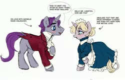 Size: 4096x2599 | Tagged: safe, artist:lunnita_pony, derpibooru import, oc, oc:andy langton, oc:michelle, unofficial characters only, pony, unicorn, horn, image, jpeg, unicorn oc