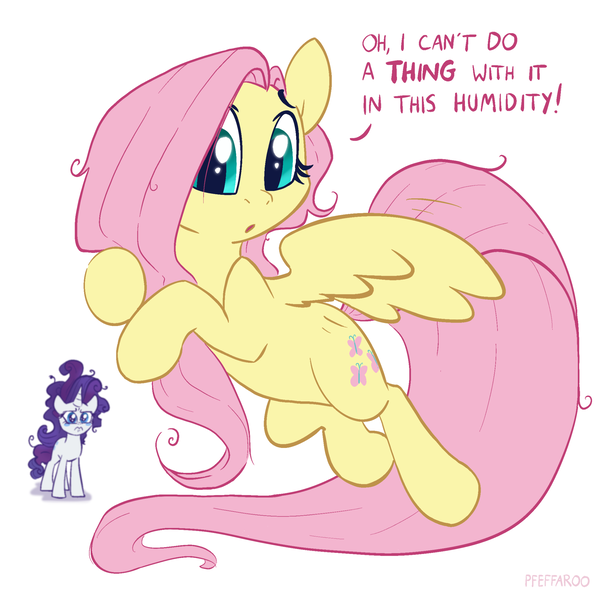 Size: 2048x2048 | Tagged: safe, artist:pfeffaroo, derpibooru import, fluttershy, rarity, pegasus, pony, unicorn, duo, image, messy mane, png, sad, solo focus, teary eyes, this will end in marshmelodrama