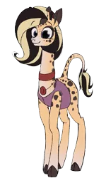 Size: 704x1172 | Tagged: safe, artist:arume_lux, artist:dotkwa, derpibooru import, oc, oc:sugar sands, giraffe, female, giraffe oc, image, png, solo