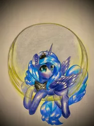 Size: 1920x2560 | Tagged: safe, artist:stardust0130, derpibooru import, princess luna, alicorn, pony, crown, female, image, jewelry, jpeg, looking at you, mare, peytral, regalia, solo