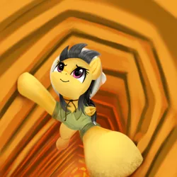 Size: 2000x2000 | Tagged: safe, artist:darksly, derpibooru import, daring do, pegasus, pony, climbing, clothes, female, hat, image, jpeg, mare, newbie artist training grounds, shirt, solo