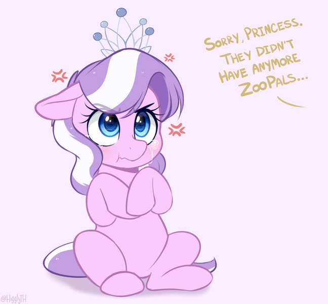 Size: 1217x1127 | Tagged: safe, artist:higgly-chan, derpibooru import, diamond tiara, earth pony, pony, :t, angry, cross-popping veins, crying, cute, dialogue, diamondbetes, female, filly, floppy ears, image, implied filthy rich, offscreen character, pink background, png, scrunchy face, simple background, sitting, solo, zoopals