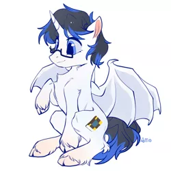 Size: 3500x3500 | Tagged: safe, artist:amo, derpibooru import, oc, oc:lyon iceberg, unofficial characters only, bat pony, image, jpeg, simple background, solo, white background