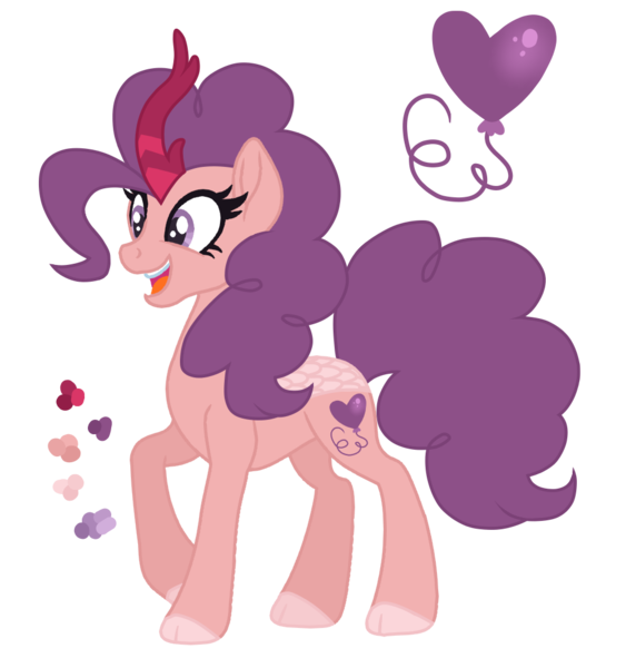 Size: 1000x1049 | Tagged: safe, artist:magicuniclaws, derpibooru import, oc, kirin, female, image, magical lesbian spawn, offspring, parent:pinkie pie, parent:rain shine, png, simple background, solo, transparent background