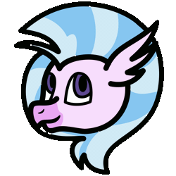 Size: 3500x3500 | Tagged: safe, artist:solardoodles, derpibooru import, silverstream, hippogriff, :p, animated, gif, image, solo, tongue out