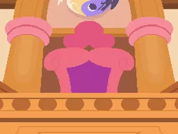 Size: 256x192 | Tagged: safe, artist:creepa-bot inc., derpibooru import, part of a set, ace attorney, background, court, courtroom, elements of justice, image, no pony, pixel art, png