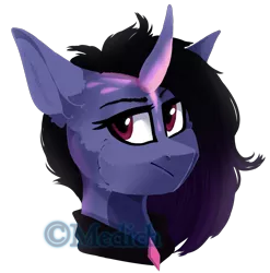 Size: 1919x1941 | Tagged: safe, artist:mediasmile666, derpibooru import, oc, unofficial characters only, pony, unicorn, bust, curved horn, female, horn, image, looking at you, mare, png, simple background, solo, transparent background