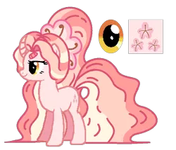 Size: 814x696 | Tagged: safe, artist:maiii-san, derpibooru import, oc, oc:cherry bloom, unofficial characters only, pony, unicorn, eyelashes, female, horn, image, mare, png, reference sheet, simple background, smiling, solo, transparent background, unicorn oc