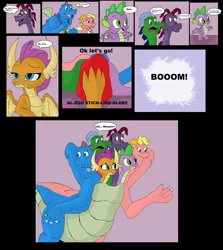 Size: 1920x2152 | Tagged: safe, artist:mojo1985, derpibooru import, smolder, spike, cassie (dragontales), dragon tales, image, jpeg, ord, zak and wheezie