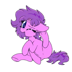Size: 2000x2000 | Tagged: safe, artist:skoon, derpibooru import, oc, oc:stir crazy, unofficial characters only, pony, unicorn, behaving like a cat, ear scratch, female, image, looking at you, mare, one eye closed, png, simple background, solo, transparent background