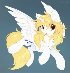 Size: 1228x1280 | Tagged: safe, artist:hioshiru, derpibooru import, oc, oc:star nai, unofficial characters only, alicorn, pony, alicorn oc, horn, image, jpeg, solo, wings