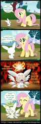 Size: 1600x4815 | Tagged: safe, artist:aleximusprime, derpibooru import, angel bunny, fluttershy, seraph, angel, angelic wings, angel is a bunny bastard, biblically accurate angels, comic, creepy, cute, eye, eyes, fire, image, jpeg, multiple wings, ophanim, scary, that explains everything, wings
