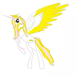 Size: 1836x1832 | Tagged: safe, artist:xxxmlp-fimxxx, derpibooru import, oc, oc:angel, alicorn, pony, alicorn oc, female, flying, horn, image, large wings, looking down, mare, png, simple background, solo, white background, wings