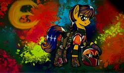 Size: 13197x7810 | Tagged: safe, artist:brekrofmadness, artist:radiancebreaker, derpibooru import, ponified, earth pony, pony, absurd resolution, female, image, jpeg, mare, sabine wren, solo, star wars rebels