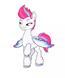 Size: 1168x1399 | Tagged: safe, artist:cvdske, derpibooru import, zipp storm, pegasus, pony, female, g5, image, jpeg, mare, raised hoof, simple background, solo, spread wings, unshorn fetlocks, vector, white background, wings