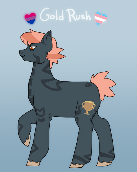 Size: 958x1200 | Tagged: safe, artist:greenarsonist, derpibooru import, oc, unofficial characters only, earth pony, pony, bisexual, bisexual pride flag, earth pony oc, female, image, png, pride, pride flag, solo, trans female, transgender, transgender pride flag