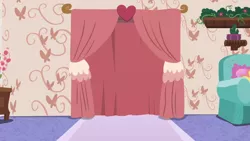 Size: 1280x720 | Tagged: safe, derpibooru import, screencap, discordant harmony, background, curtain, discord's house, image, liminal space, no pony, png, scenic ponyville