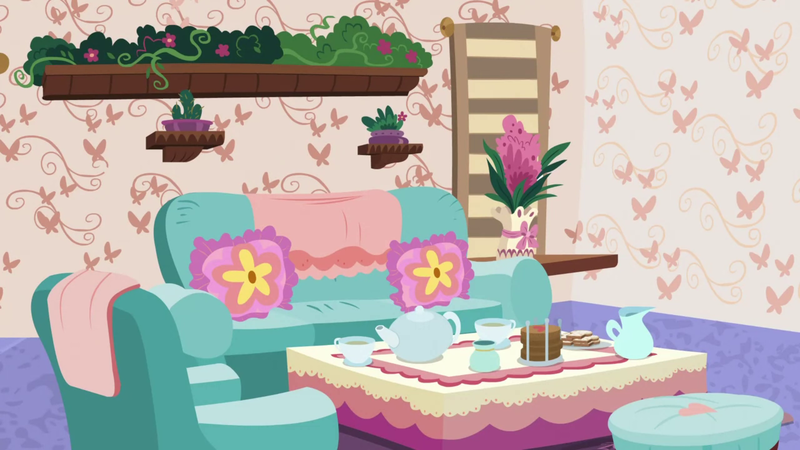 Size: 1280x720 | Tagged: safe, derpibooru import, screencap, discordant harmony, background, couch, discord's house, image, liminal space, no pony, pillow, png, scenic ponyville