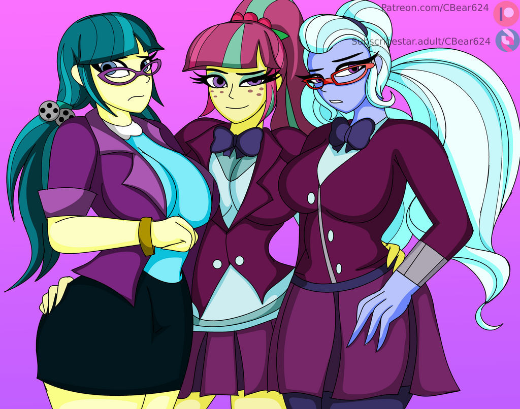 2340743 - safe, artist:hetaliafranceluvr123, artist:user15432, juniper  montage, human, equestria girls, g4, barely eqg related, base used, bowtie,  bracelet, clothes, contract, crossover, cuphead, duo, glasses, gloves, hand  on shoulder, jewelry, king