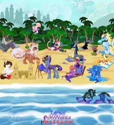 Size: 5000x5514 | Tagged: safe, artist:nekomellow, derpibooru import, pony, beach, image, png, ponyvania, sun