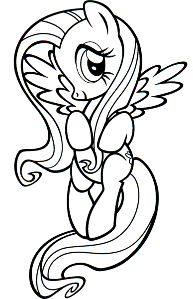 Size: 1086x1681 | Tagged: safe, derpibooru import, official, part of a set, fluttershy, pegasus, pony, coloring book, flying, hearth's warming eve coloring book, image, indexed png, monochrome, png, solo