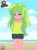Size: 1920x2600 | Tagged: safe, artist:theminus, derpibooru import, lemon zest, equestria girls, arm behind back, beach, clothes, cloud, image, jpeg, looking at you, ocean, sand, sky, water, younger