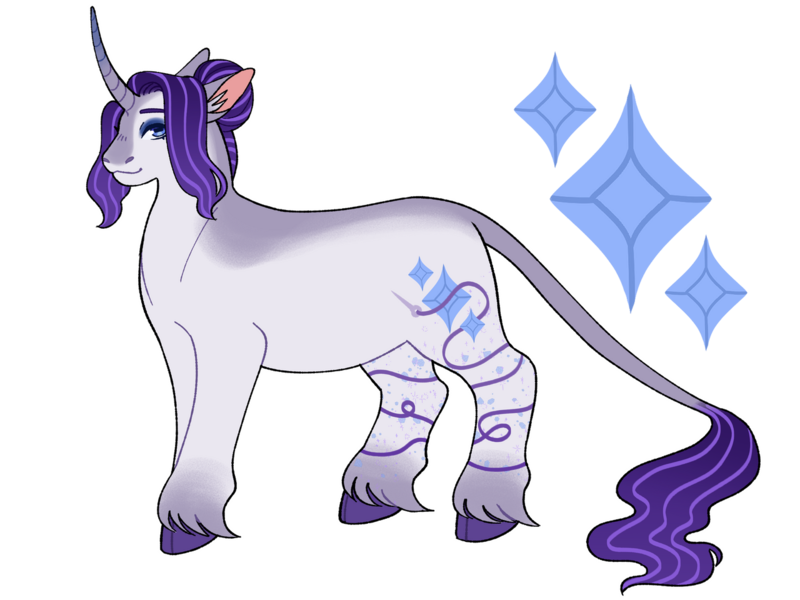Size: 1280x960 | Tagged: safe, artist:s0ftserve, derpibooru import, rarity, pony, unicorn, alternate cutie mark, alternate design, alternate hairstyle, chubby, colored hooves, curved horn, extended cutie mark, female, headcanon, headcanon in the description, horn, image, leonine tail, mare, png, redesign, simple background, solo, transparent background, unshorn fetlocks
