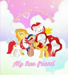 Size: 720x797 | Tagged: safe, artist:mlp_princess_indonisty, derpibooru import, oc, oc:indonisty, oc:kwankao, oc:pearl shine, oc:rosa blossomheart, oc:sinar bulan indonesia, oc:temmy, ponified, alicorn, earth pony, pegasus, pony, best friends, cloud, eyes closed, female, flower, flower in hair, group hug, group photo, heart, hug, image, indonesia, jewelry, jpeg, malaysia, mare, moon, nation ponies, philippines, regalia, singapore, smiling, stars, thailand, writing