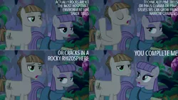 Size: 1280x720 | Tagged: safe, derpibooru import, edit, edited screencap, editor:quoterific, screencap, maud pie, mudbriar, earth pony, pony, season 9, student counsel, spoiler:s09, eyes closed, female, image, male, mare, maudbriar, open mouth, png, shipping, stallion, straight
