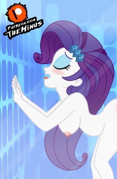 Size: 1540x2360 | Tagged: questionable, artist:theminus, derpibooru import, rarity, equestria girls, ahegao, blushing, breasts, busty rarity, cropped, eyes closed, image, jpeg, nipples, nudity, open mouth, tongue out