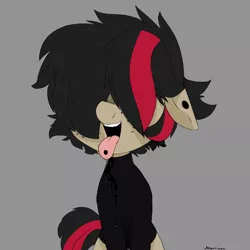 Size: 1280x1280 | Tagged: safe, derpibooru import, oc, oc:xtacy, earth pony, clothes, color, freckles, image, mcsweezys, negasimon, piercing, png, solo, tongue out, tongue piercing, xstacy