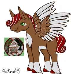 Size: 1070x1056 | Tagged: safe, artist:misskanabelle, derpibooru import, oc, unofficial characters only, pegasus, pony, chest fluff, image, male, pegasus oc, png, signature, smiling, solo, stallion, two toned wings, unshorn fetlocks, wings