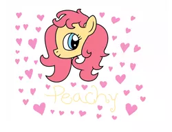 Size: 2500x1921 | Tagged: safe, artist:sandramlpfan65, derpibooru import, peachy, earth pony, pony, beautiful, bust, female, g1 to g4, g4, generation leap, head, heart, image, mare, png, portrait, signature, simple background, smiling, white background