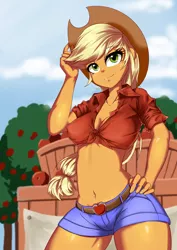 Size: 2480x3507 | Tagged: suggestive, artist:iloota, applejack, equestria girls, image, png