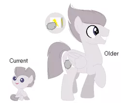 Size: 556x473 | Tagged: safe, artist:somecoconut, derpibooru import, oc, unofficial characters only, pegasus, pony, baby, baby pony, base used, colt, duo, image, male, open mouth, pegasus oc, png, raised hoof, simple background, smiling, stallion, white background, wings