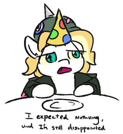 Size: 394x428 | Tagged: safe, artist:jargon scott, derpibooru import, oc, oc:dyxkrieg, alicorn, pony, clothes, female, filly, hat, helmet, image, jacket, magical lesbian spawn, meme, offspring, parent:oc:dyx, parent:oc:luftkrieg, parents:oc x oc, party hat, pickelhaube, png, ponified meme, simple background, solo, white background, wingding eyes