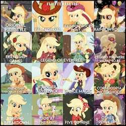 Size: 1080x1080 | Tagged: safe, derpibooru import, edit, edited screencap, editor:flutteriaeth, screencap, applejack, rainbow dash, rarity, dance magic, eqg summertime shorts, equestria girls, equestria girls (movie), equestria girls series, five to nine, friendship games, friendship through the ages, holidays unwrapped, i'm on a yacht, legend of everfree, perfect day for fun, rainbow rocks, rollercoaster of friendship, shake things up!, shake your tail, spoiler:eqg series (season 2), spoiler:eqg specials, bass guitar, clothes, cowboy hat, crossed arms, cute, cutie mark, cutie mark on clothes, dance magic (song), eyes closed, fall formal outfits, female, geode of super strength, glasses, hat, image, jackabetes, jewelry, jpeg, legend you were meant to be, lockers, magical geodes, microphone, musical instrument, necklace, o come all ye squashful, ponied up, ponytail, rainbow rocks outfit, smiling, welcome to the show