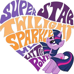 Size: 4003x4000 | Tagged: safe, derpibooru import, official, twilight sparkle, pony, unicorn, .svg available, hasbro, heart, image, png, simple background, solo, sticker, stock vector, text, transparent background, unicorn twilight, vector, wind, windswept mane, windswept tail