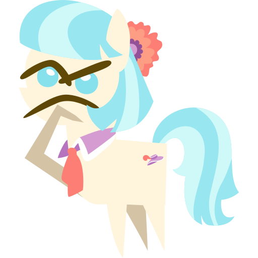 Size: 512x512 | Tagged: safe, derpibooru import, coco pommel, earth pony, pony, .svg available, emoji, female, image, mare, png, pointy ponies, simple background, solo, thinking, thinking emoji, thonk, trace, transparent background, vector