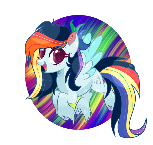 Size: 3256x3076 | Tagged: safe, artist:lilywolfpie-yt, derpibooru import, oc, oc:prism borealis, pegasus, pony, base used, female, image, mare, offspring, parent:rainbow dash, parent:soarin', parents:soarindash, png, simple background, solo, transparent background